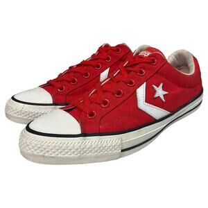 Converse Cons Shoes Mens 9.5 Red White One Star Player Skateboarding Casual